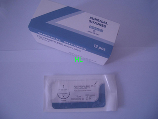China Non Absorbable Monofilament Nylon Polypropylene Surgical Suture Needle 75cm supplier