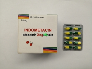 China Indomethacin Capsules 25MG BP / USP Antirheumatics 10*10's / box supplier