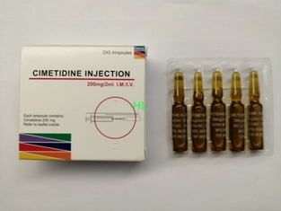 China Cimetidine Injection Medicines 200 mg / 2mL 2*5 AMPULES / BOX supplier