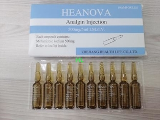 China Metamizole Sodium Injection 500MG / 5mL Analgesic Medicines supplier