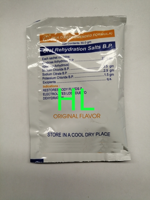 Oral Rehydration Salts 30gm Pharmaceutical Medicines 100 sachets / box