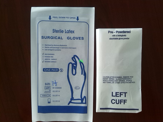 Disposable Latex Surgical Gloves , Powder and Powder Free 6.0 6.5 7.0 7.5 8.0 8.5 9.0 supplier