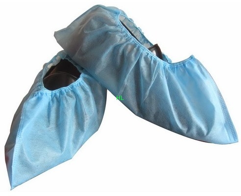 Disposable Non-Woven PP CPE Shoecover Medical Textile Products Non - Skid Shoe Cover supplier