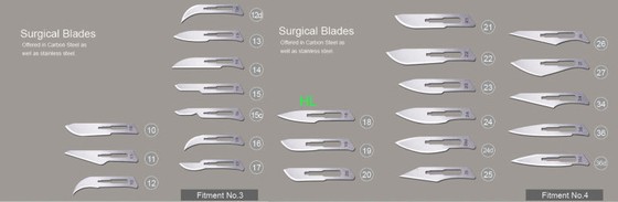 Carbon / Stainless Steel Surgical Scalpel Blade / Medical Surgical Equipment supplier