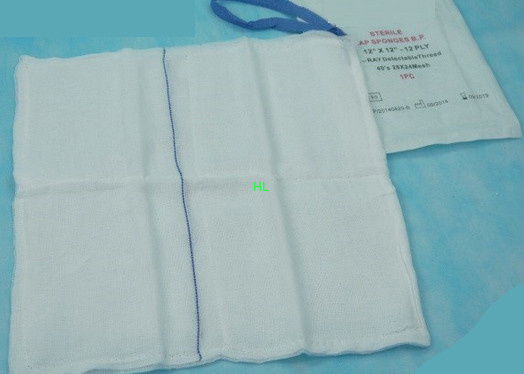 Disposable Sterile Gauze Abdominal Swab with Xray Medical Dressing supplier